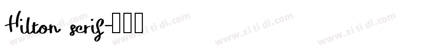 Hilton serif字体转换